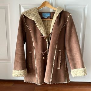 Nine West fleece coat with hoodie